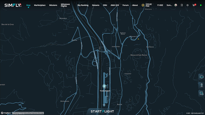 traccia rilevata su Simfly